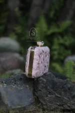 SOFT PINK CHIKANKARI CLUTCH BAG - Image 4
