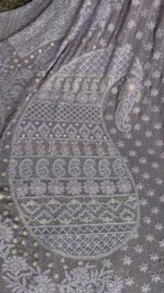 MAUVE PURE & PREMIUM GEORGETTE CHIKANKARI SAREE & BLOUSE - Image 5