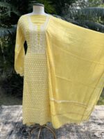 Srajann Tissue Silk Suit Kurta With Dupatta - Image 3