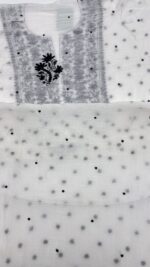 DYEABLE CHANDERI MUL CHIKANKARI KURTA & DUPATTA FABRIC - Image 8