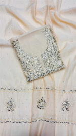 PEACH CHANDERI MUL MUKAISH KURTA & DUPATTA FABRIC