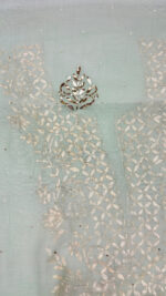 MINT GREEN CHANDERI MUL MUKAISH KURTA & DUPATTA FABRIC - Image 7