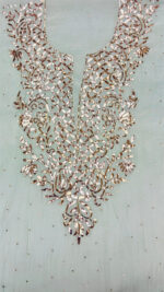 MINT GREEN CHANDERI MUL MUKAISH KURTA & DUPATTA FABRIC - Image 3