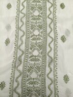 DYEABLE CHANDERI MUL CHIKANKARI KURTA & DUPATTA FABRIC - Image 5