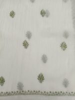 DYEABLE CHANDERI MUL CHIKANKARI KURTA & DUPATTA FABRIC - Image 8