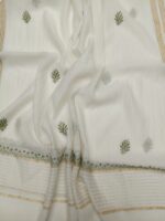 DYEABLE CHANDERI MUL CHIKANKARI KURTA & DUPATTA FABRIC - Image 2
