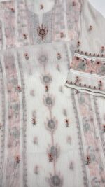 DYEABLE CHANDERI MUL CHIKANKARI KURTA & DUPATTA SET - Image 9