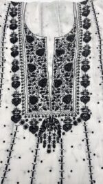 DYEABLE CHANDERI MUL CHIKANKARI ANARKALI & DUPATTA SET - Image 3