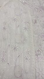 DYEABLE CHANDERI MUL CHIKANKARI KURTA & DUPATTA SET - Image 4