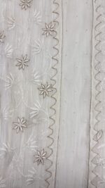 DYEABLE CHANDERI MUL CHIKANKARI KURTA & DUPATTA SET - Image 4
