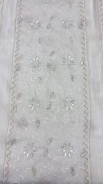 DYEABLE CHANDERI MUL CHIKANKARI KURTA & DUPATTA SET - Image 6