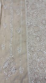 DYEABLE PURE & PREMIUM TISSUE CHIKANKARI KURTA & DUPATTA SET - Image 6