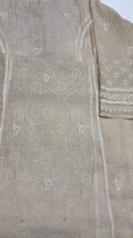 DYEABLE PURE & PREMIUM TISSUE CHIKANKARI KURTA & DUPATTA SET - Image 8