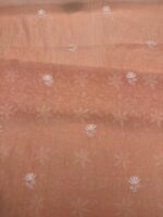 PEACH CHANDERI MUL CHIKANKARI KURTA & DUPATTA FABRIC - Image 7
