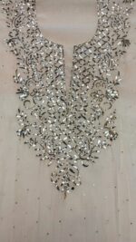 PEACH CHANDERI MUL MUKAISH KURTA & DUPATTA FABRIC - Image 3