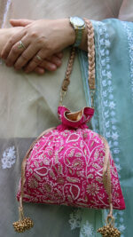 MAGENTA CHIKANKARI POTLI