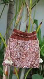 BROWN CHIKANKARI POTLI - Image 2