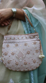 SOFT PINK CHIKANKARI & MUKAISH BATUA - Image 2