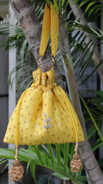 MUSTARD YELLOW ZARDOZI POTLI - Image 4