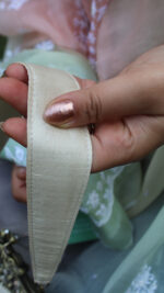 IVORY CHIKANKARI CLUTCH - Image 3