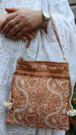 CARAMEL BROWN CHIKANKARI POTLI - Image 2