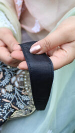 BLACK CHIKANKARI CLUTCH - Image 3