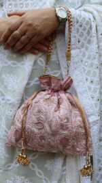 LILAC CHIKANKARI POTLI