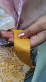 MUSTARD CHIKANKARI CLUTCH - Image 3