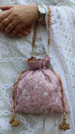 LILAC CHIKANKARI POTLI