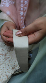 IVORY CHIKANKARI CLUTCH - Image 3