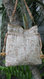 BEIGE CHIKANKARI POTLI - Image 2
