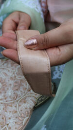 CHAMPAGNE CHIKANKARI CLUTCH - Image 3