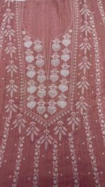 ROSEGOLD PINK PURE & PREMIUM TISSUE CHIKANKARI ANARKALI & DUPATTA SET - Image 3