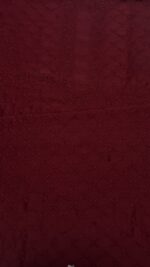 MAROON CHANDERI SILK CHIKANKARI MEN'S KURTA FABRIC - Image 3