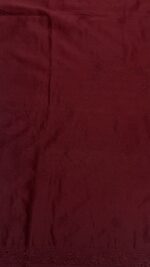 MAROON CHANDERI SILK CHIKANKARI MEN'S KURTA FABRIC - Image 5