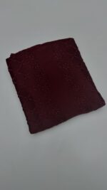 MAROON CHANDERI SILK CHIKANKARI MEN'S KURTA FABRIC