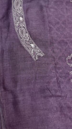 LAVENDER PURE & PREMIUM MONGA SILK CHIKANKARI MEN'S KURTA FABRIC - Image 7