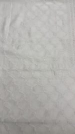 DYEABLE CHANDERI SILK CHIKANKARI MEN'S KURTA FABRIC - Image 3