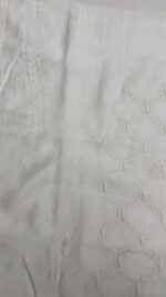 DYEABLE CHANDERI SILK CHIKANKARI MEN'S KURTA FABRIC - Image 8