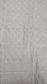 DYEABLE CHANDERI SILK CHIKANKARI MEN'S KURTA FABRIC - Image 4