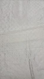 DYEABLE CHANDERI SILK CHIKANKARI MEN'S KURTA FABRIC - Image 5