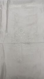 DYEABLE CHANDERI SILK CHIKANKARI MEN'S KURTA FABRIC - Image 6