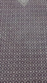 LAVENDER PURE & PREMIUM MONGA SILK CHIKANKARI MEN'S KURTA FABRIC - Image 3