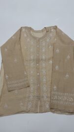 DYEABLE PURE & PREMIUM TISSUE CHIKANKARI CO-ORD SET - Image 4