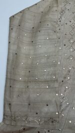 DYEABLE PURE & PREMIUM TUSSAR SILK MUKAISH ANARKALI & DUPATTA SET - Image 4