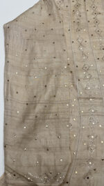 DYEABLE PURE & PREMIUM TUSSAR SILK MUKAISH ANARKALI & DUPATTA SET - Image 4