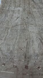 DYEABLE PURE & PREMIUM TUSSAR SILK MUKAISH ANARKALI & DUPATTA SET - Image 5