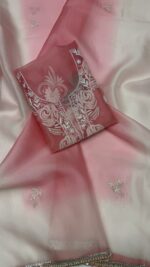 PINK PURE & PREMIUM ORGANZA CHIKANKARI KURTA & DUPATTA SET