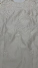 DYEABLE CHANDERI SILK CHIKANKARI CO-ORD SET - Image 5
