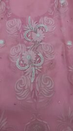 PINK PURE & PREMIUM ORGANZA CHIKANKARI KURTA & DUPATTA SET - Image 6